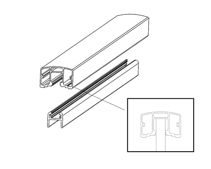 Glass Top / Bottom Rail 12ft Selection