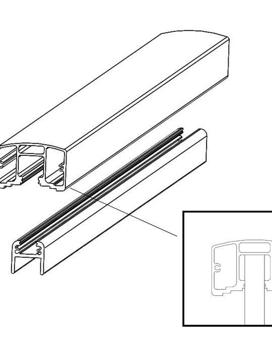 Glass Top / Bottom Rail 12ft Selection